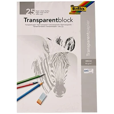 Obrázek Rayher Hobby 8147900 transparentní papír, A3, blok 25 listů, 80 g/m2, transparentní, vícebarevný