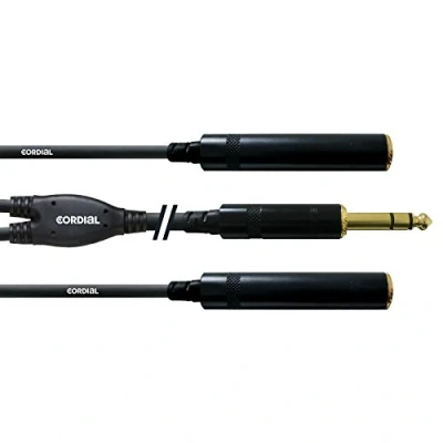 Obrázek CORDIAL CABLES Y kabel držák stereo Jack / 2 ks samice 30 cm BRETELLE Essentials