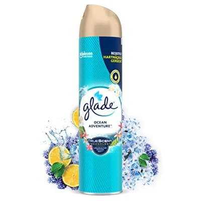 Obrázek Glade Vonný sprej pro dlouhotrvající svěžest ve všech místnostech, osvěžovač vzduchu sprej, Ocean Adventure, 1 balení (1 x 300 ml)