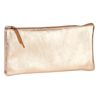 Obrázek Clairefontaine 8700C Schlampermäppchen (mit Perlmutt Effekt flach, 22 x 11cm, praktisch und robust, aus Leder) 1 Stück kupfer