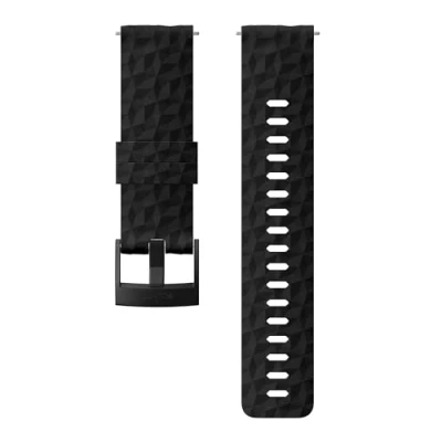 Obrázek Suunto Ersatz Uhrenarmband, für alle Spartan Sport WRH und 9 Uhren, Silikon, Länge: 22,3 cm, Stegbreite: 24 mm, Schwarz/Schwarz, Inkl. Stifte zur Montage, SS050221000