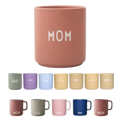 Obrázek Design Letters hrnek na kávu MOM Oblíbený Vánoční dárky pro maminku dekorace Den matek s textem Dekorativní Porcelánové šálky