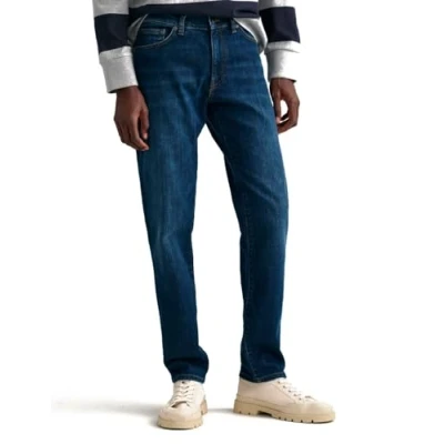 Obrázek GANT Džíny Straight Fit, Muži, Velikost: 30x32, Dark blue worn in