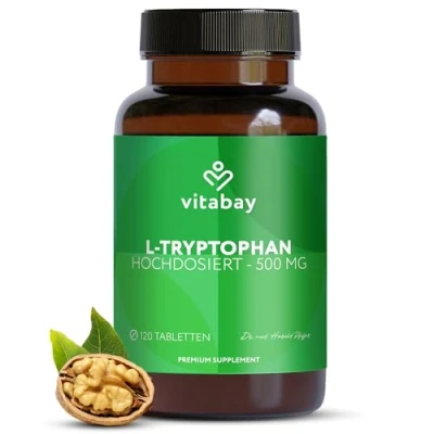 Obrázek Vitabay L tryptofan ve vysokých dávkách 120 tablet 500 mg VEGAN tablety