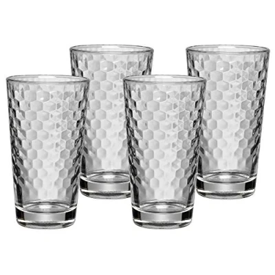 Obrázek 4dílná sada sklenic WMF Tumbler, plástvový vzor, koktejlové sklenice na míchané nápoje, odolné vůči horku, vhodné do myčky, 16.5 x 15 cm