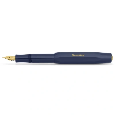 Obrázek Kaweco CLASSIC SPORT plnicí pero námořnické s pozlaceným hrotem z ušlechtilé oceli a iridiovou špičkou pro inkoustové bombičky I 13 cm modré šířka pera: F (jemné)