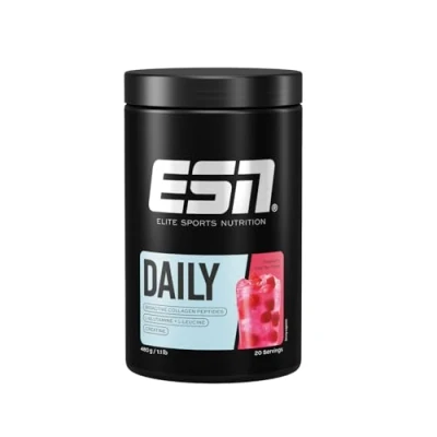 Obrázek ESN Daily, Raspberry Iced Tea, 480 g, s glutaminem, kreatinem, kolagenem a L leucinem vyrobeno v Německu