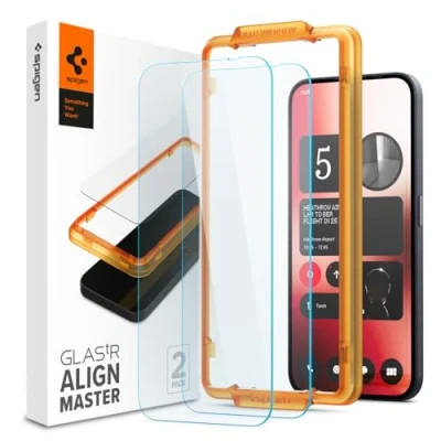 Obrázek Spigen AlignMaster ochranná fólie kompatibilní s Nothing Phone (2a) Plus, (2a), 2 kusy, odolná proti poškrábání, na tvrdost 9H
