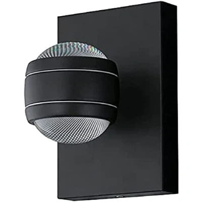 Obrázek EGLO venkovní nástěnná LED lampa Sesimba, 2 žárovky svítidlo, nástěnné svítidlo z oceli a plastu, barva: černá, IP44