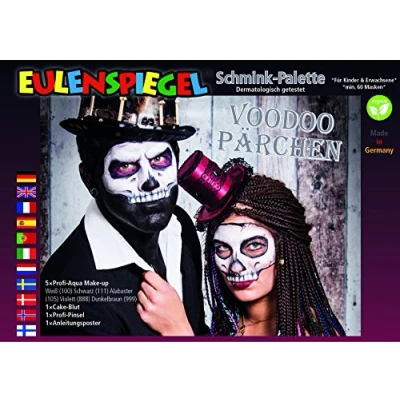 Obrázek Eulenspiegel 206379 paleta líčidel voodoo páry, pro cca 60 masek, veganské, barvy na líčení