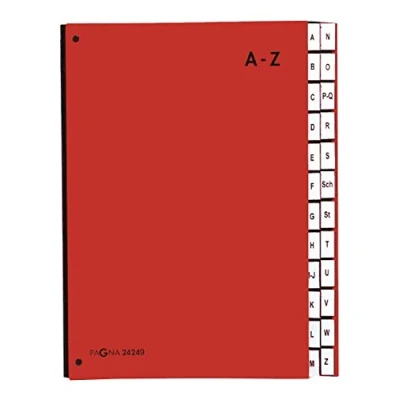 Obrázek Pagna Pultorová složka Color (pulzní lepenka, 24 přihrádek, A Z) červená