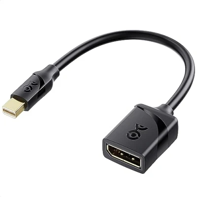 Obrázek Cable Matters Adaptér 8K Mini DisplayPort na (Mini DP k DP, adaptéru DisplayPort) v černé barvě kompatibilní s Thunderbolt a 2 Port