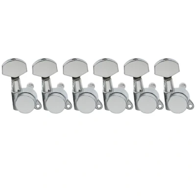 Obrázek Musiclily Pro 6 Inline Gitarren Locking Mechaniken für Fender Stratocaster Strat Tele Telecaster Style E Gitarre, Chrom