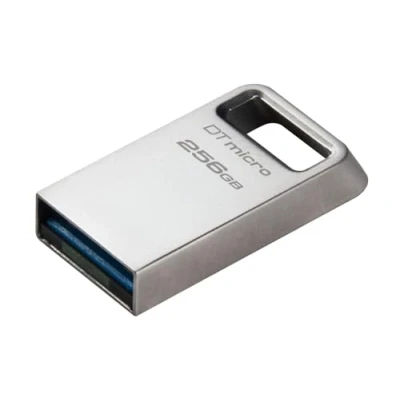 Obrázek Kingston DataTraveler Micro USB Stick 256GB 200MB/s Metall 3.2 Gen 1 DTMC3G2/256GB, silber