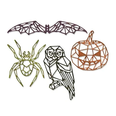 Obrázek Sizzix 664208 Geo Halloween by Tim Holtz Stanzschablonen, Mehrfarben, Einheitsgröße