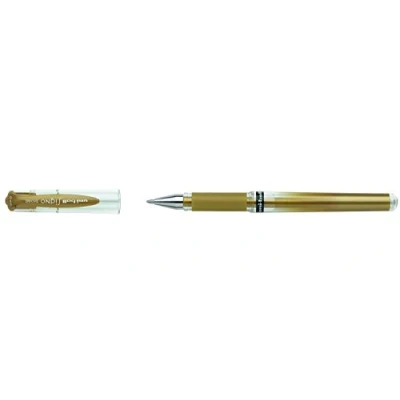 Obrázek uni ball 146810 Gelové pero Signo UM 153, broad, 1,0 mm, zlatá, 1 kus