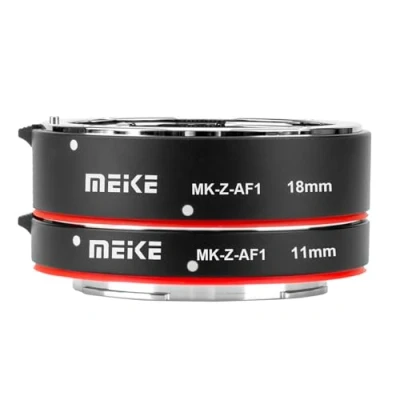Obrázek Meike MK Z AF1 Metal Auto Focus Macro Extension Tube adaptérový kroužek (11 mm+18 mm) Compatible with Nikon Z5 Z6 Z7 Z50