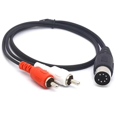 Obrázek OpenII 7 poliges DIN auf Cinch Kabel, poliger MIDI Stecker 2 Stecker, Audio Adapterkabel für Bang Olufsen, Naim, Quad.Stereo Systeme (50 cm)