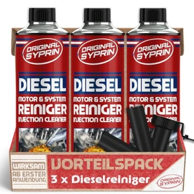 Obrázek SYPRIN Originální čistič dieselového systému motoru pro dieselové motory I čištění filtru pevných částic DPF vstřikovače 3 x 500 ml