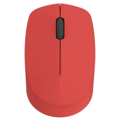 Obrázek Rapoo bezdrátová myš M100 Silent, 1300 DPI senzor, 9 měsíců, výdrž baterie, tichá tlačítka, ergonomická pro leváky i praváky PC &amp; Mac červená