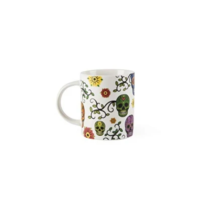 Obrázek Excelsa 63695 Calavera Tasse Mug, Porzellan, Weiß