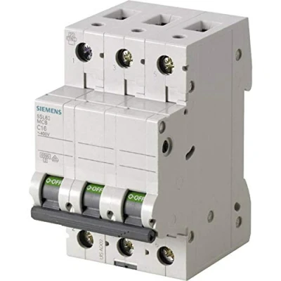 Obrázek SIEMENS Ingenuity for life Leitungsschutzschalter 6kA 3 polig Typ C 10A