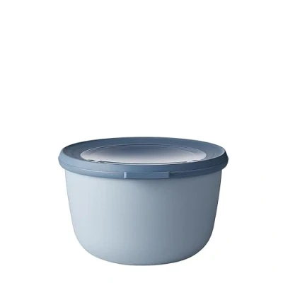 Obrázek Mepal Multi Bowl Cirqula Round dóza na zásoby s víkem vhodný jako vzduchotěsný úložný box do ledničky, nádobí mikrovlnné trouby a dózy uchovávání potravin 1000 ml nordic modrá