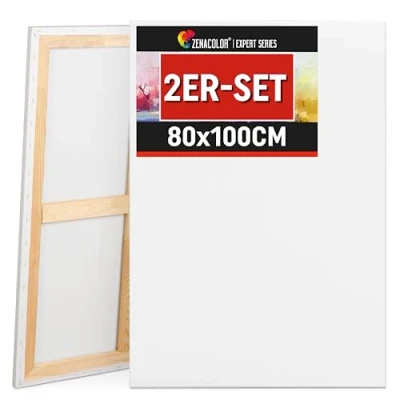 Obrázek Zenacolor Plátno k pomalování 80 x 100 sada ze 2 plátna vhodné pro všechny druhy barev na plátnech