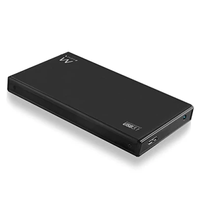 Obrázek Ewent Pouzdro na pevný disk 2,5 palce, USB typ a 3.2 Gen1 (USB 3.0) až 5Gbit/s, externí disk, SATA III/UASP pouzdro, 9,5 mm 7 hliníkové SSD HDD černý