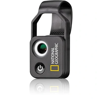 Obrázek National Geographic Mikroskop mobilního telefonu 200x s CPL, 2 režimy jasu a univerzálním klipem, kompatibilní 98 % mobilních telefonů, bez dodatečné aplikace, 9118500