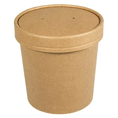 Obrázek Rayher 68068000 BIO lepenkové pohárky s víkem, 300 ml, 7,5 x 9 cm, pro potraviny, sada 4