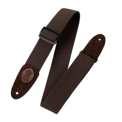 Obrázek Levy&#039;s Leathers Signature Cotton Series Popruh na kytaru z bavlny Šířka 5 cm Extra dlouhý Hnědý (MSSC8 XL BRN)