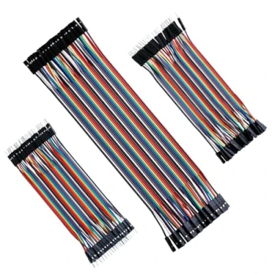 Obrázek Jumper Wire 40x 10cm、40x 20cm, Male to Female, Male, Female Wires Breadboard, Kabelové propojky 28AWG drátěné mosty pro M2M/F2M/F2F Arduino