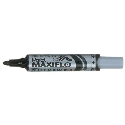 Obrázek Pentel MWL5 M Whiteboard Marker Maxiflo s lodičky systém Kuličkový hrot, 2.5 mm, 1 ks, černá