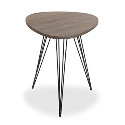Obrázek Versa Seatle servírovací stolek do obývacího pokoje, ložnice nebo kuchyně. Moderní, nízký stůl, rozměry (v x d š) 60 50 cm, dřevo a kov, barva: hnědá černá