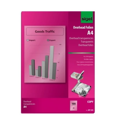 Obrázek SIGEL Párovací fólie KF545 S/W pro kopírování fólie, průhledná, 100 µm, A4, listů