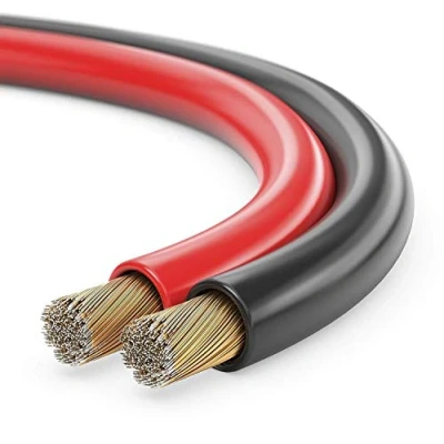 Obrázek sonero® 20 metrů 2 x 2,50 mm² CCA reproduktorový kabel / boxu, barva: červená/černá