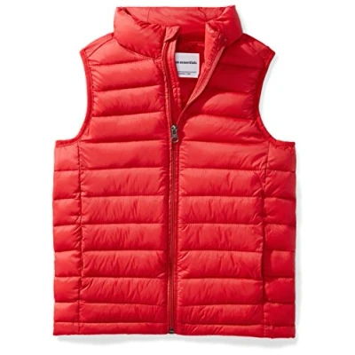 Obrázek Amazon Essentials Chlapecká lehká, voděodolná nárazníková vesta, skladná, červená, 5 let