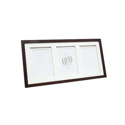 Obrázek Deknudt Frames S65KQ3 fotorámeček na 3 fotografie, dvojitá pasparta, dřevo, 10 x 15 cm, hnědý