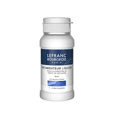 Obrázek Tekutý zpomalovač sušení Lefranc &amp; Bourgeois 300677, pro akrylové barvy zvyšuje dobu schnutí, matná, 120ml láhev průhledná