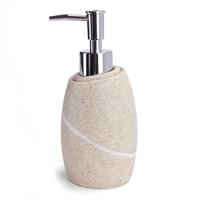 Obrázek MSV Seifenspender Flüssigseife „Malua“ aus Polyresin in Stein Optik Beige