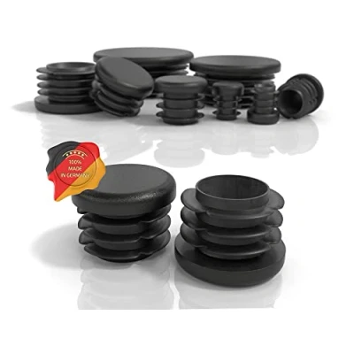 Obrázek PD® Lamelová zátka kulatá 32 mm pro kulaté trubky koncové krytky z PE plastu trubková k zakrytí ocelových trubek, trubek ušlechtilé oceli, hliníkových a