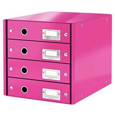 Obrázek Leitz, Zásuvkový box, růžový, 4 zásuvky, A4, Click &amp; Store, 60490023