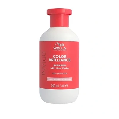 Obrázek Wella Professionals Invigo Color Brilliance Shampoo Fine Lesklý šampon pro jemné, barvené vlasy jemná péče s vitaminem E a nízkou hodnotou pH 300 ml