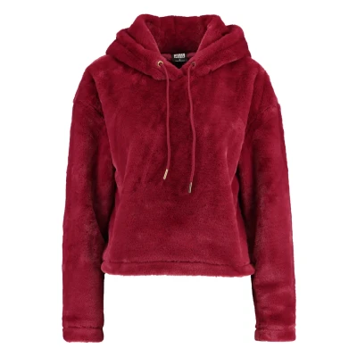 Obrázek Urban Classics Ladies Short Hoody Mikina s kapucí, Ženy, Velikost: Medium, Burgundy