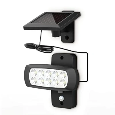 Obrázek B.K.Licht venkovní lampa s detektorem pohybu, solární panel, otočná, lampy pro použití, zahradu, detektor světla, nástěnné svítidlo bez připojení proudu,