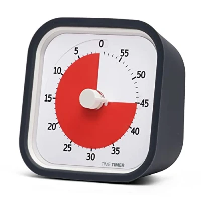Obrázek TIME TIMER MOD Visueller 60minutový odpočítávací časovač do tříd, jednání, bezhlučný provoz a vyměnitelné silikonové ochranné pouzdro.