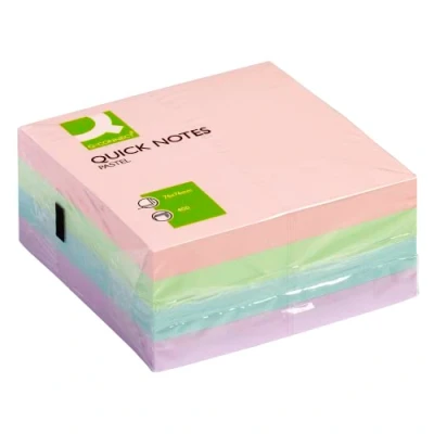 Obrázek Q CONNECT poznámková kostek s 400 Folio pastelové barvy (vytříděná)