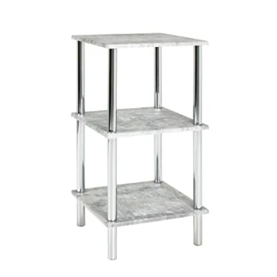 Obrázek HAKU Möbel Regál vzhled betonu, chrom, MDF, kov rozměry: Š 39 cm x V 77 H cm, Styl: moderní