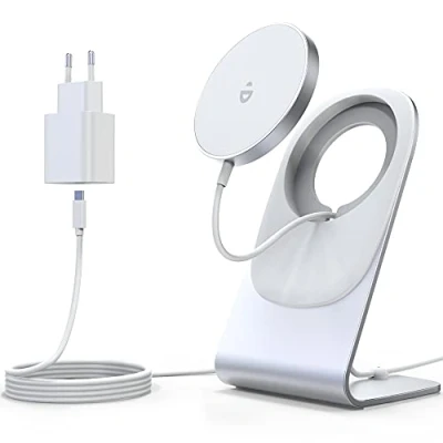 Obrázek bezdrátová nabíječka kompatibilní s nabíječkou Magsafe iPhone, indukční nabíjecí stanicí, magnetickou nabíječkou, rychlonabíječka iPhone 15/14/13/12/11 Pro Max Plus